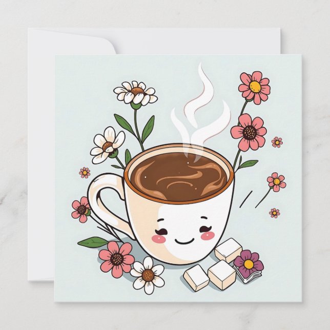 Cute Coffee and Flowers Whimsical (Framsida)