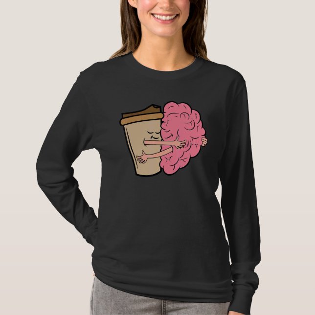Cute Coffee Breakfast Drinker Wake Up T Shirt (Framsida)