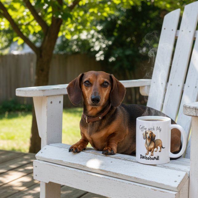 Cute COFFEE  Dachshund Kaffemugg (Skapare uppladdad)