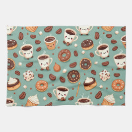 Cute Coffee Kökshandduk