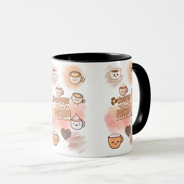 Cute Coffee Lover Mug – Kawaii Barista Cup | Coffe Mugg (Framsida höger)