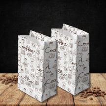 Cute Coffee Mönster Personal/Business White