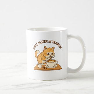 Cute Coffee Mug: "Coffee Taster in Training" Cat  Kaffemugg