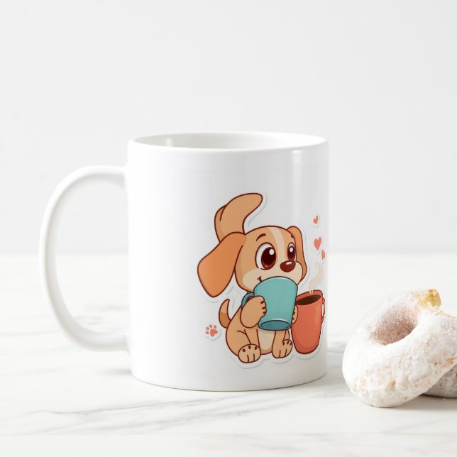 Cute Coffee Mugg för Hundälskare" (Med munk)