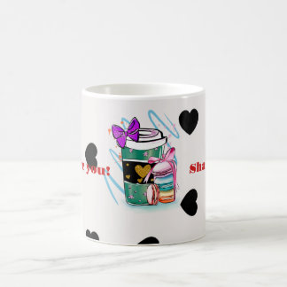 Cute Coffee och Macarons Personlig mugg