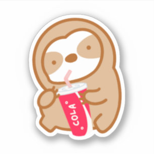 Cute Cola Soda Sloth Klistermärken