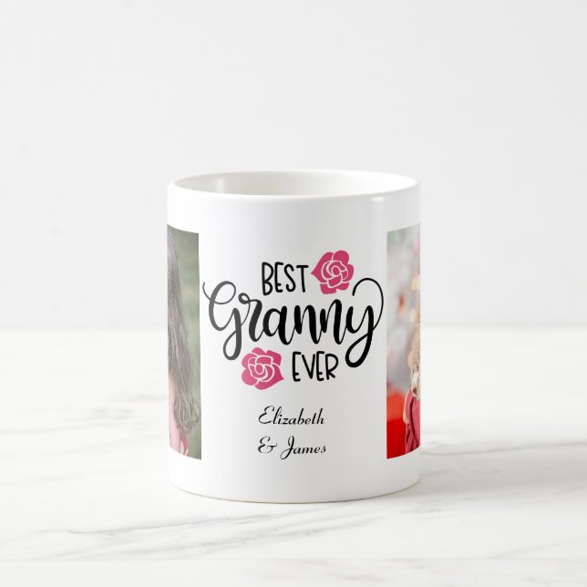 Cute Collage Photo Best Granny All Grandma Gift Kaffemugg (Center)