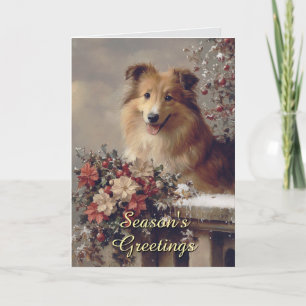 Cute Collie Hund-julkort Kort