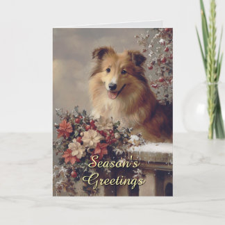 Cute Collie Hund-julkort Kort