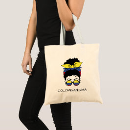 CUTE COLOMBIANISIMA Colombian Girl Flagga Tygkasse