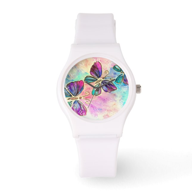 Cute Color Butterflies - Armbandsur (Framsida)
