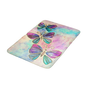 Cute Color Butterflies Badrumsmatta