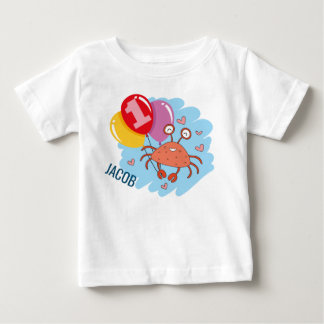 Cute Color Crab 1:a födelsedagen T Shirt
