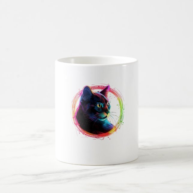 cute color full cat design  kaffemugg (Center)
