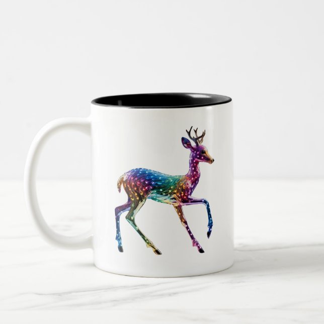Cute Color Giraffe Två-Tonad Mugg (Vänster)