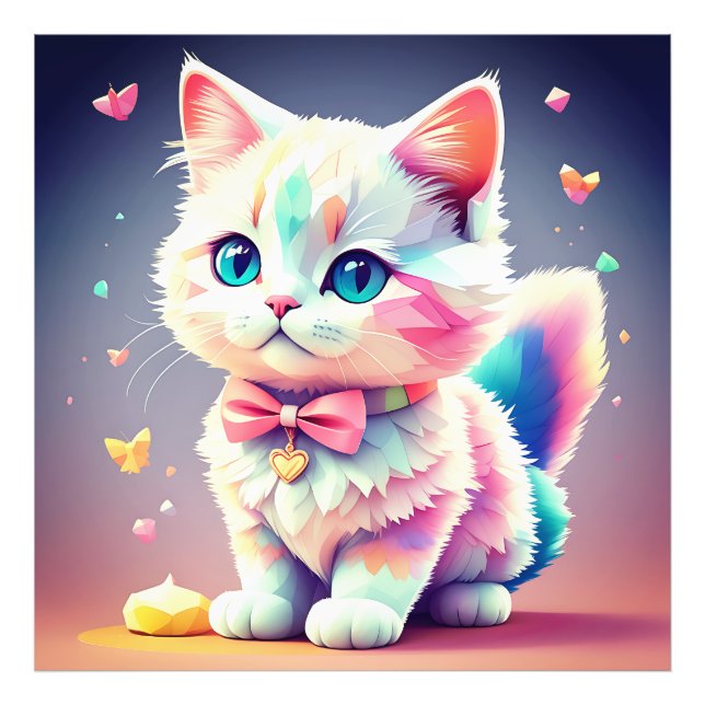Cute Color Kitten-84301 Fototryck (Framsidan)