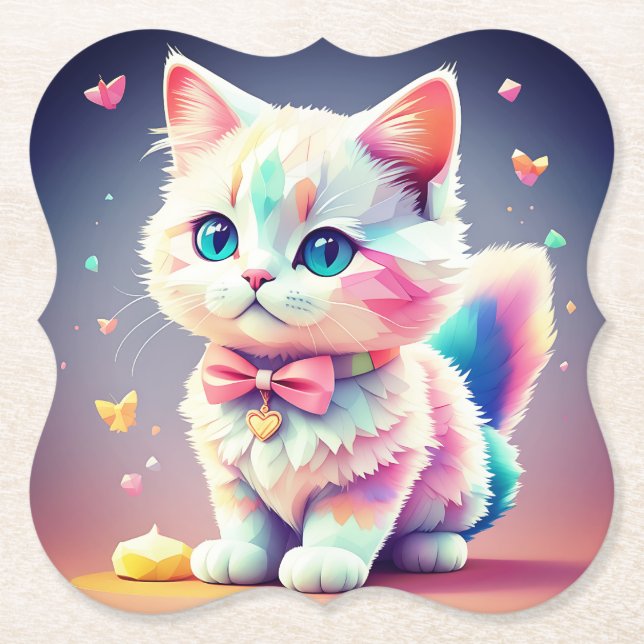 Cute Color Kitten-84301 Underlägg Papper (Framsida)
