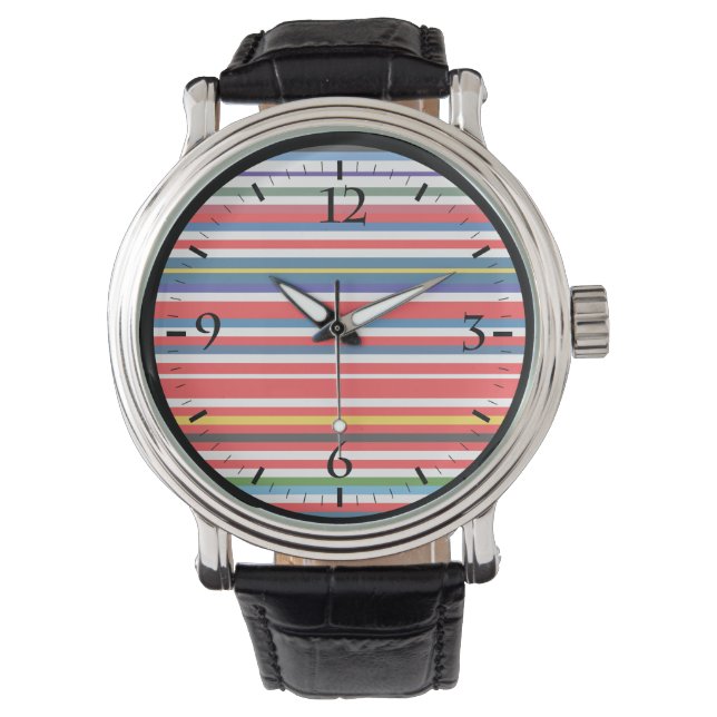 Cute Colorative dekorative rand Armbandsur (Framsida)