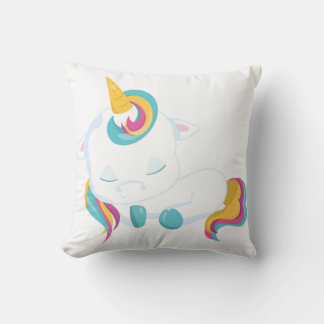 Cute Colorent Sleeping Baby Unicorn Kudde