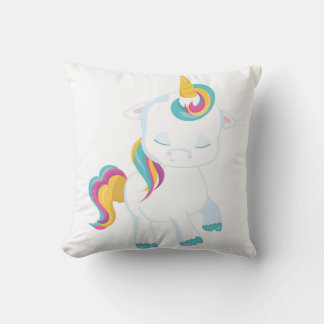 Cute Colorent Sleeping Baby Unicorn Kudde