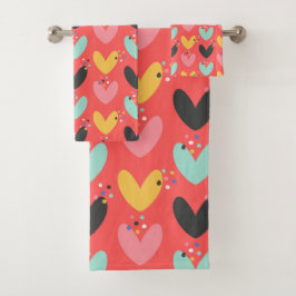 Cute colorfu Valentinhjärtan mönster