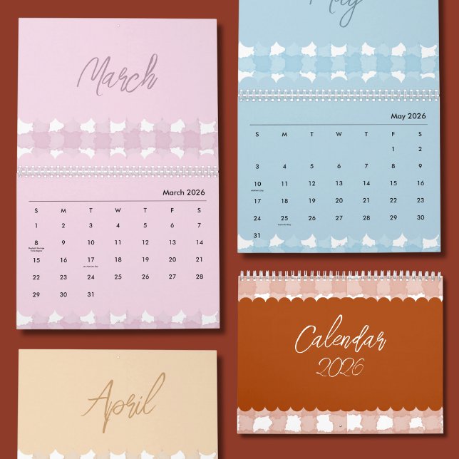 Cute & Colorful 2026 Calendar Kalender (Skapare uppladdad)