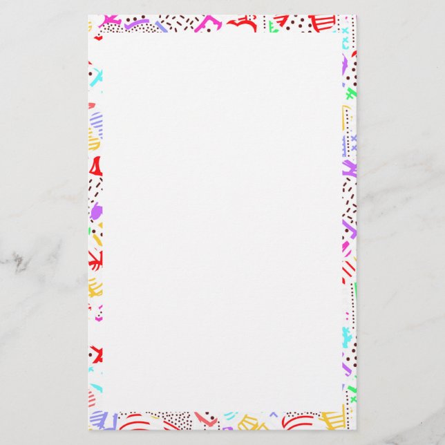 Cute Colorful abstrakt hearts Brevpapper (Framsida)