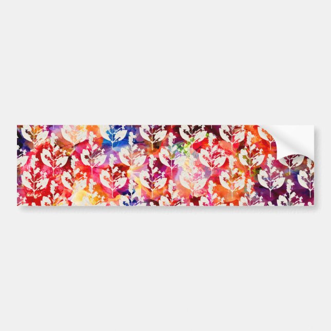 Cute Colorful abstrakt löv mönster Bildekal (Framsidan)