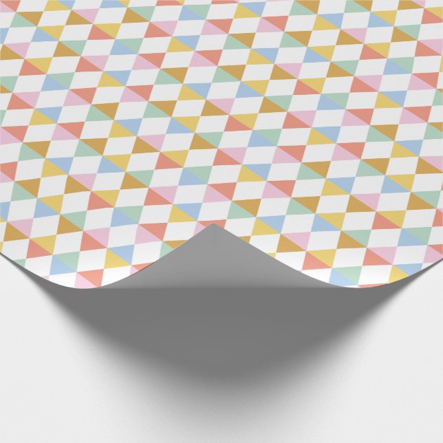 Cute Colorful Argyles on white Presentpapper (Hörn)