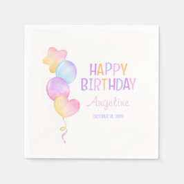 Cute Colorful Balloon Barns födelsedag Pappersservett