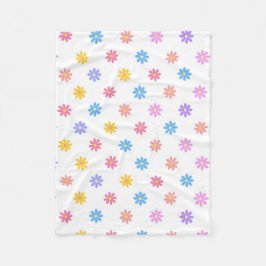 Cute Colorful Blommigt Fleecefilt