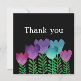 Cute Colorful Blommigt Tack Kort