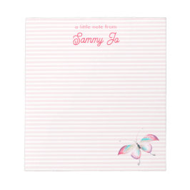 Cute Colorful Bohemian Butterfly Anteckningsblock