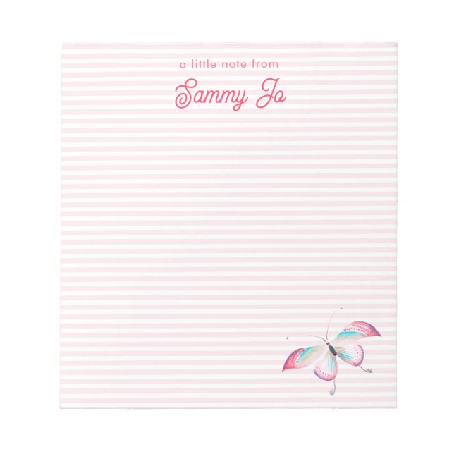 Cute Colorful Bohemian Butterfly Anteckningsblock (Framsida)