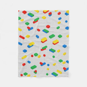 Cute Colorful Bricks Bygger block Kids Mönster Fleecefilt