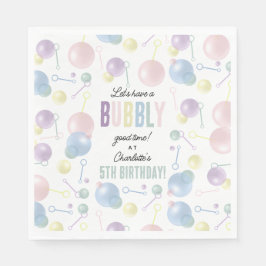 Cute Colorful Bubble Barns födelsedag Party Pappersservett