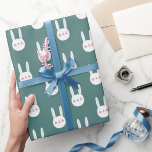Cute Colorful Bunny White Rabbit Pastel Färg Presentpapper
