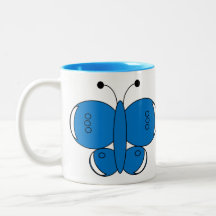 Cute Colorful Butterfly Mugg - Common Blue