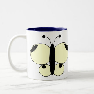 Cute Colorful Butterfly Mugg - Large White