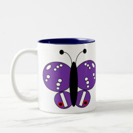 Cute Colorful Butterfly Mugg - Lila Emperor