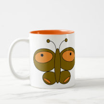 Cute Colorful Butterfly Mugg - Meadow Brown