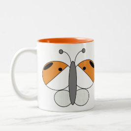 Cute Colorful Butterfly Mugg - Orange Tip