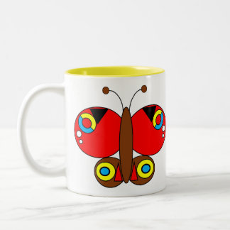 Cute Colorful Butterfly Mugg - Peacock