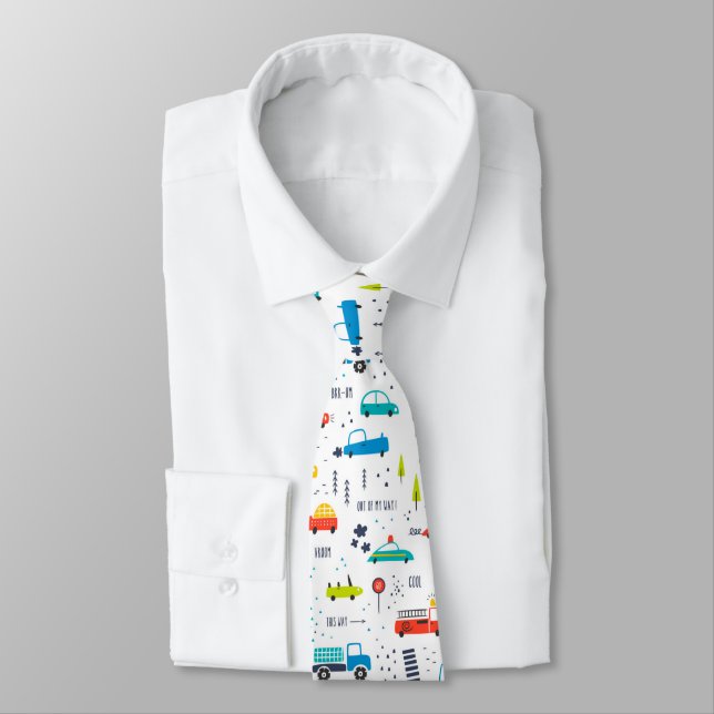 Cute Colorful Car Traffic Mönster Slips (Bunden)