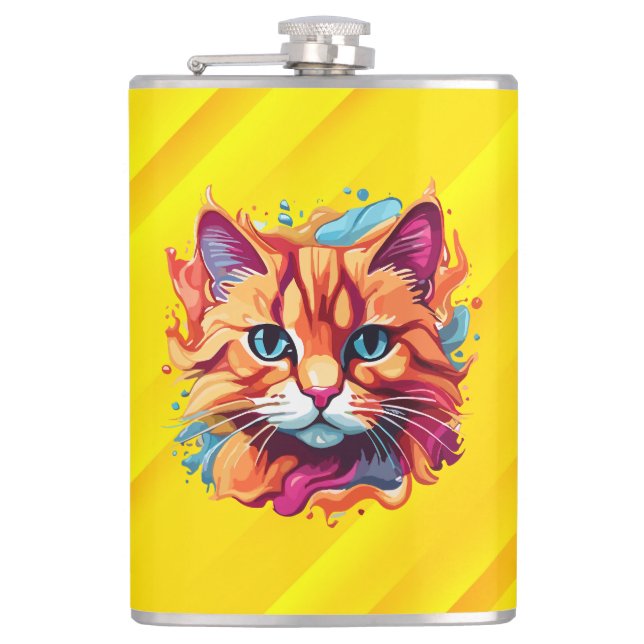 Cute Colorful Cat Ansikte-87002 Fickplunta (Framsidan)