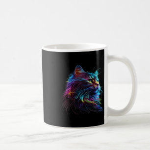 Cute Colorful cat for Kitten Älskare Art Kattunge Kaffemugg