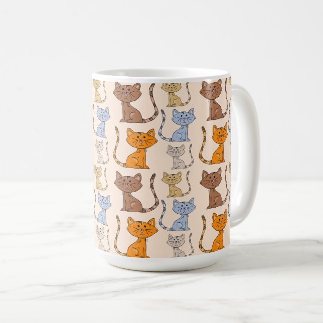 Cute Colorful Cats Mugg (Framsida höger)