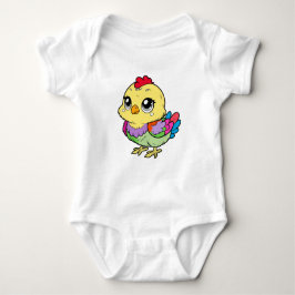 Cute Colorful Chicken for Girl Baby Bodysuit –Fun T Shirt