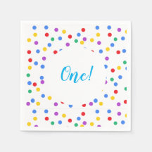 Cute Colorful Confetti Dots 1:a födelsedagen
