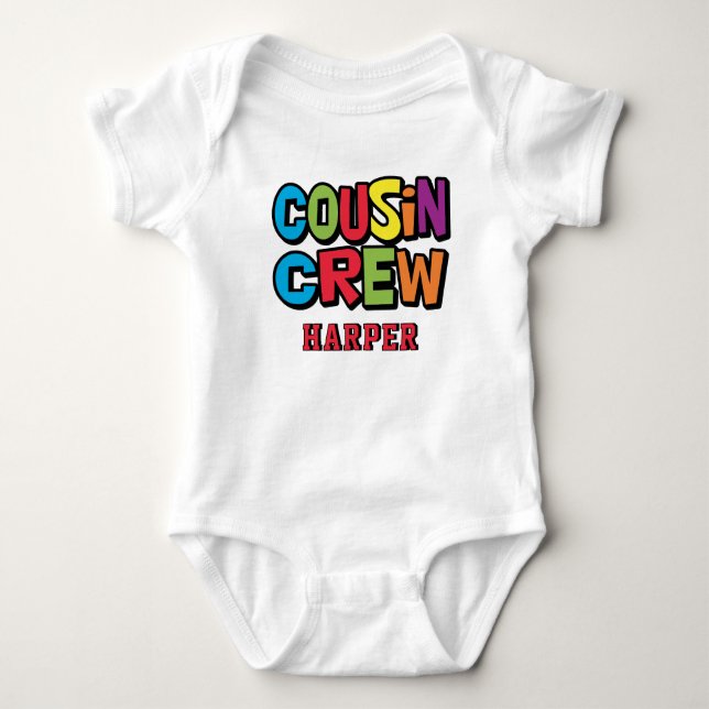 Cute Colorful Cousin Crew Family Reunion  T Shirt (Framsida)